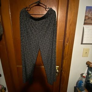 Liz Claiborne Black and White Wide Leg Pants